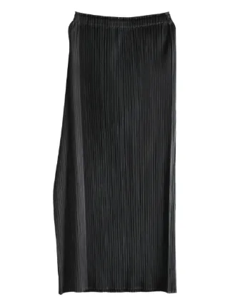 Pleats Please Issey Miyake Pointe Pleated Panelled Midi Skirt