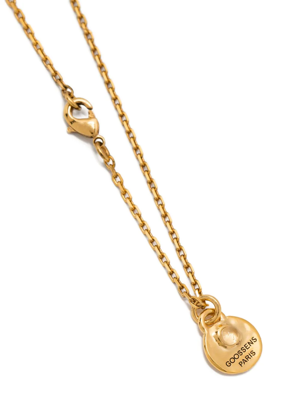 Goossens Leaves-charm Necklace In Brown