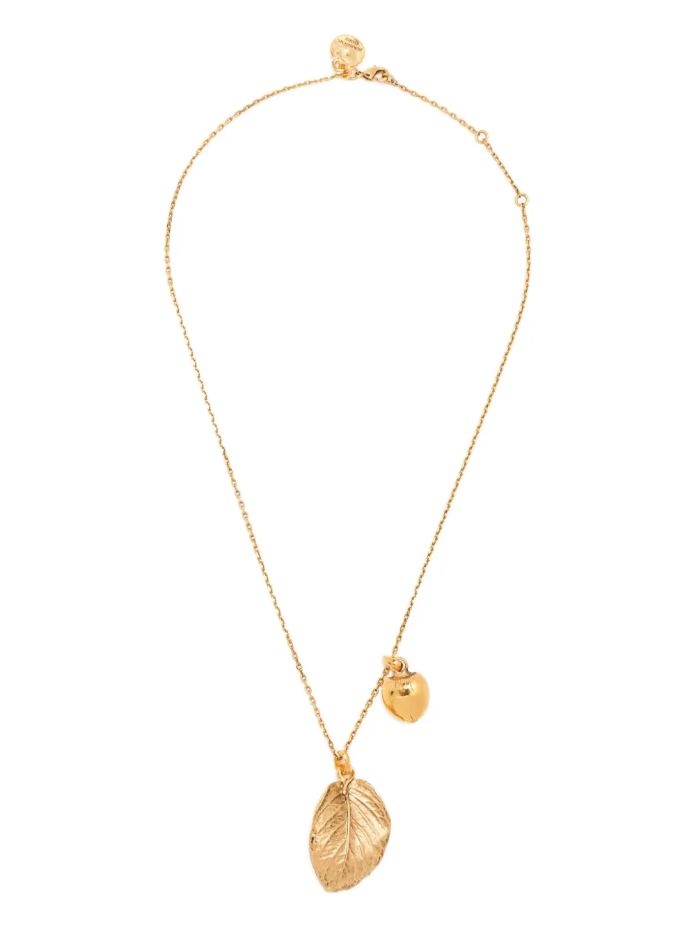 Goossens Leaves-charm Necklace In Gold