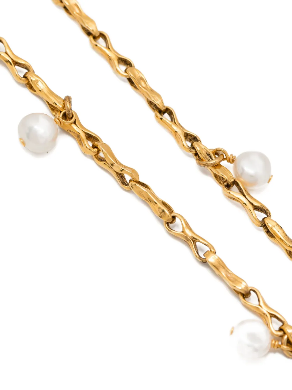 Goossens Riviera Pearls Tassel Necklace In Gold