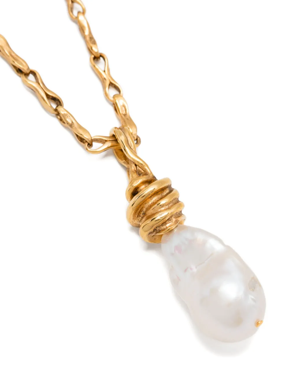 Goossens Riviera Pearl Pendant Necklace In Gold