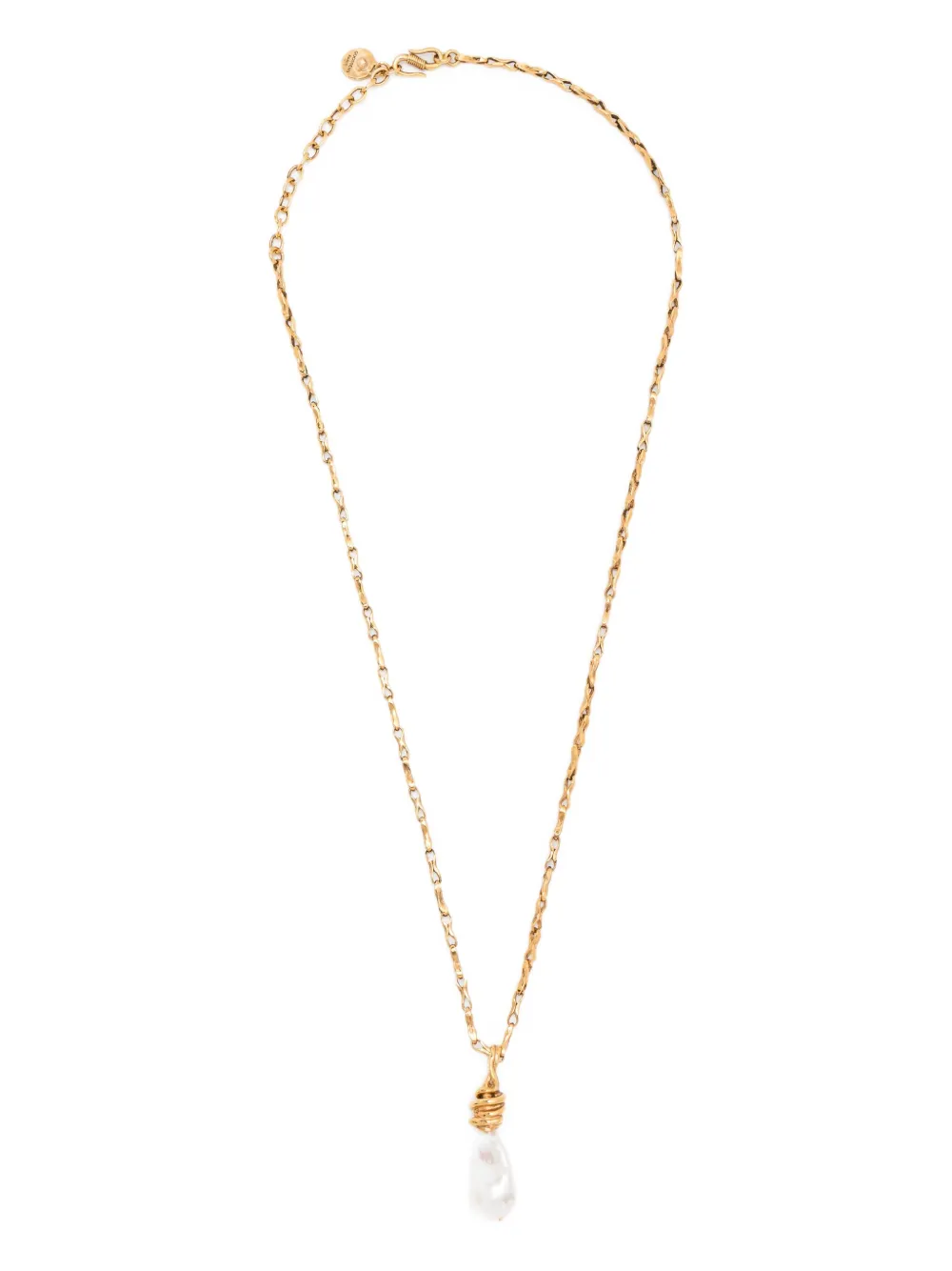 Goossens Riviera Pearl Pendant Necklace In White