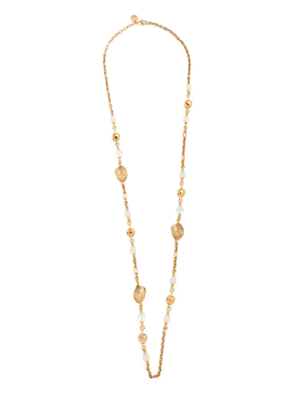 Goossens Leaves-charm Necklace In Gold