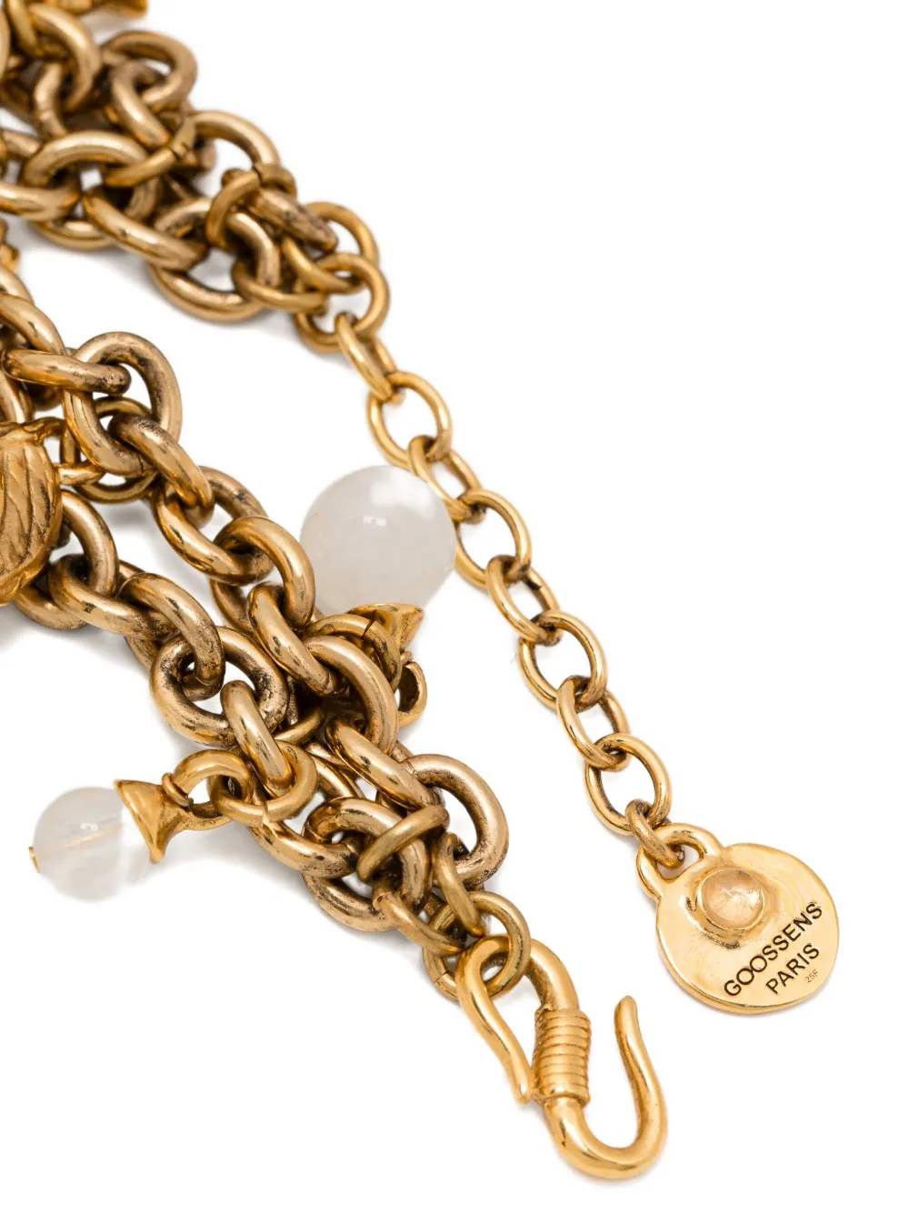 Goossens Double-layered Bead-charm Bracelet In Gold