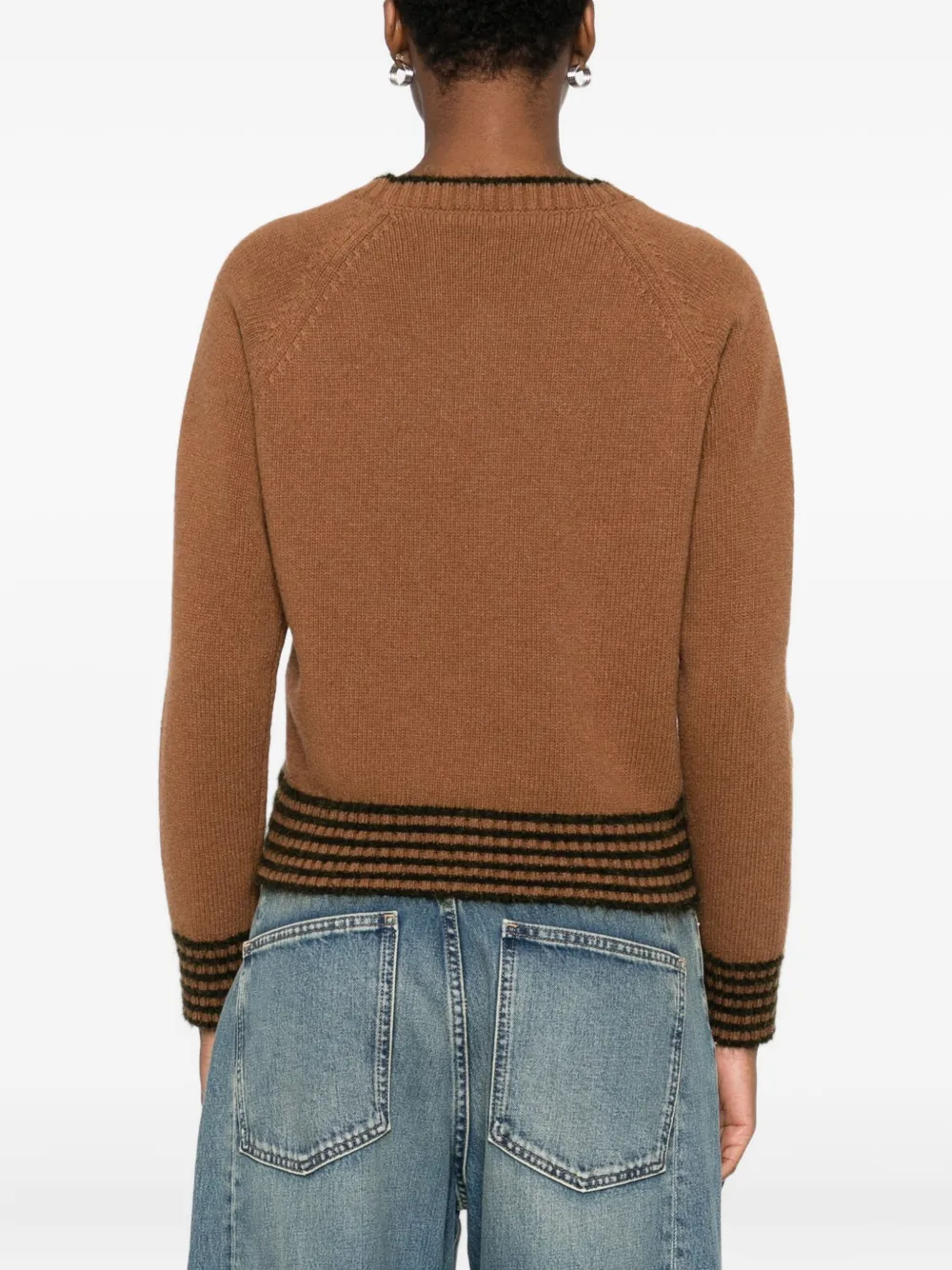 Seafarer Trui met ronde hals en diamanten patroon Bruin