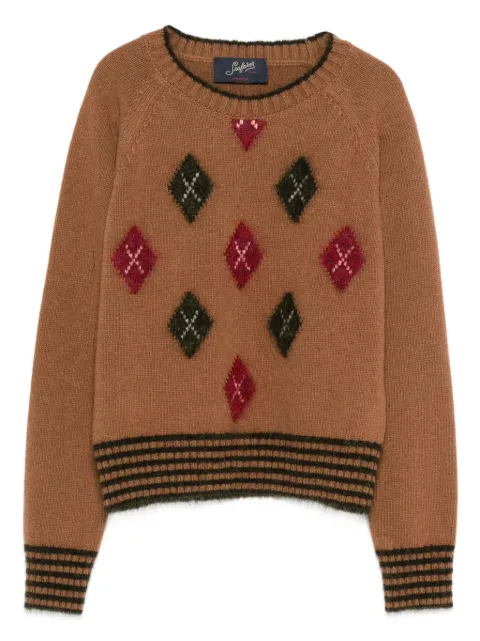 Seafarer diamond-pattern crew-neck sweater