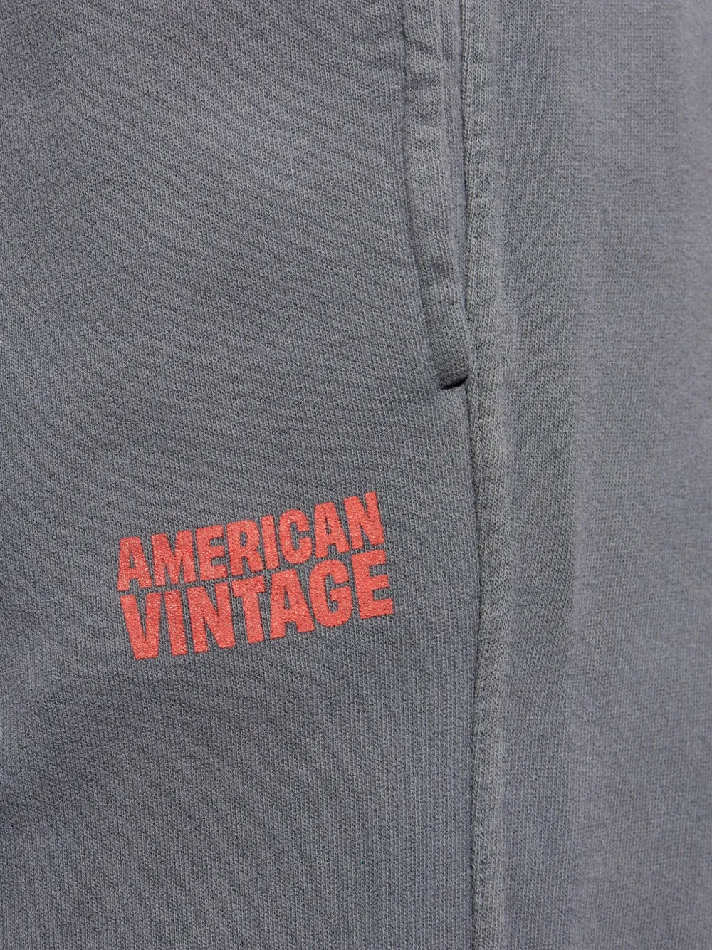 American Vintage Broek met trekkoord en logo Grijs
