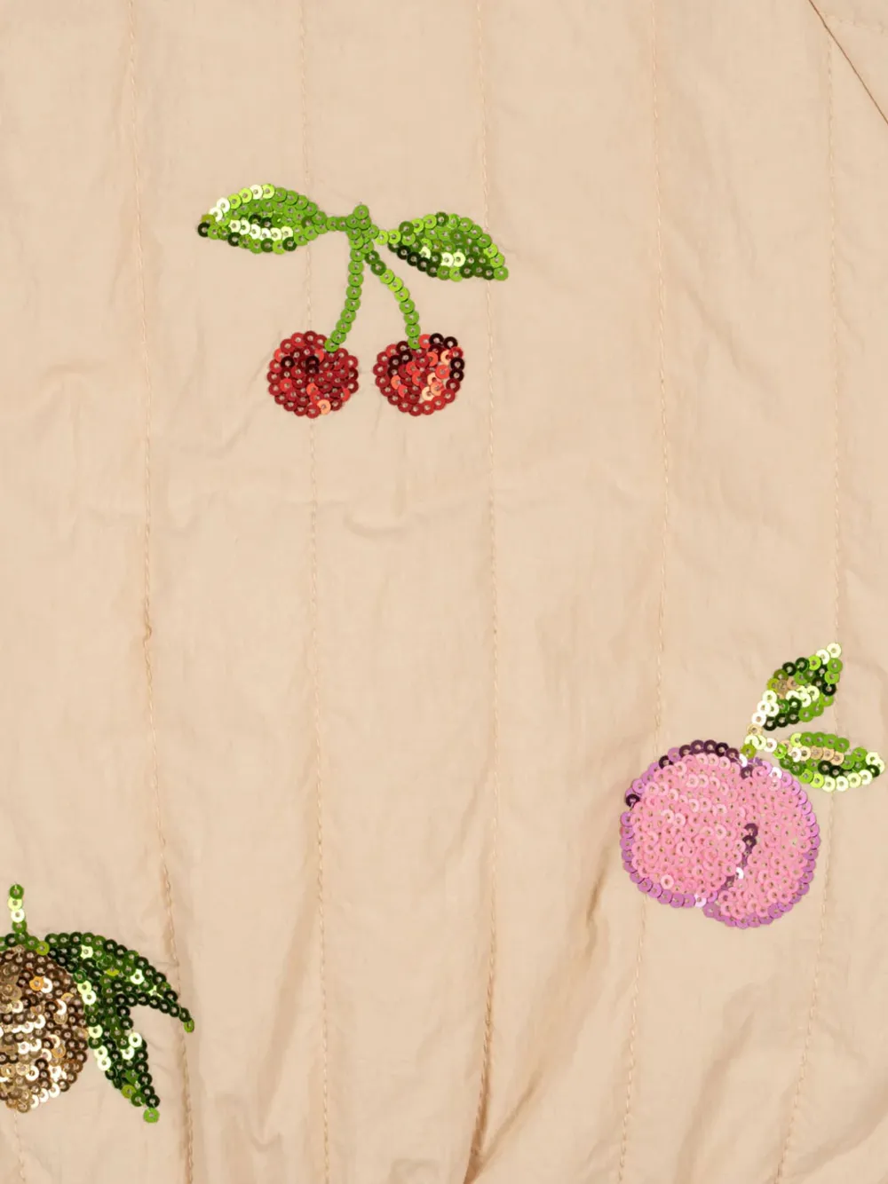 Konges Sløjd Juno gewatteerd jack verfraaid met pailletten Beige