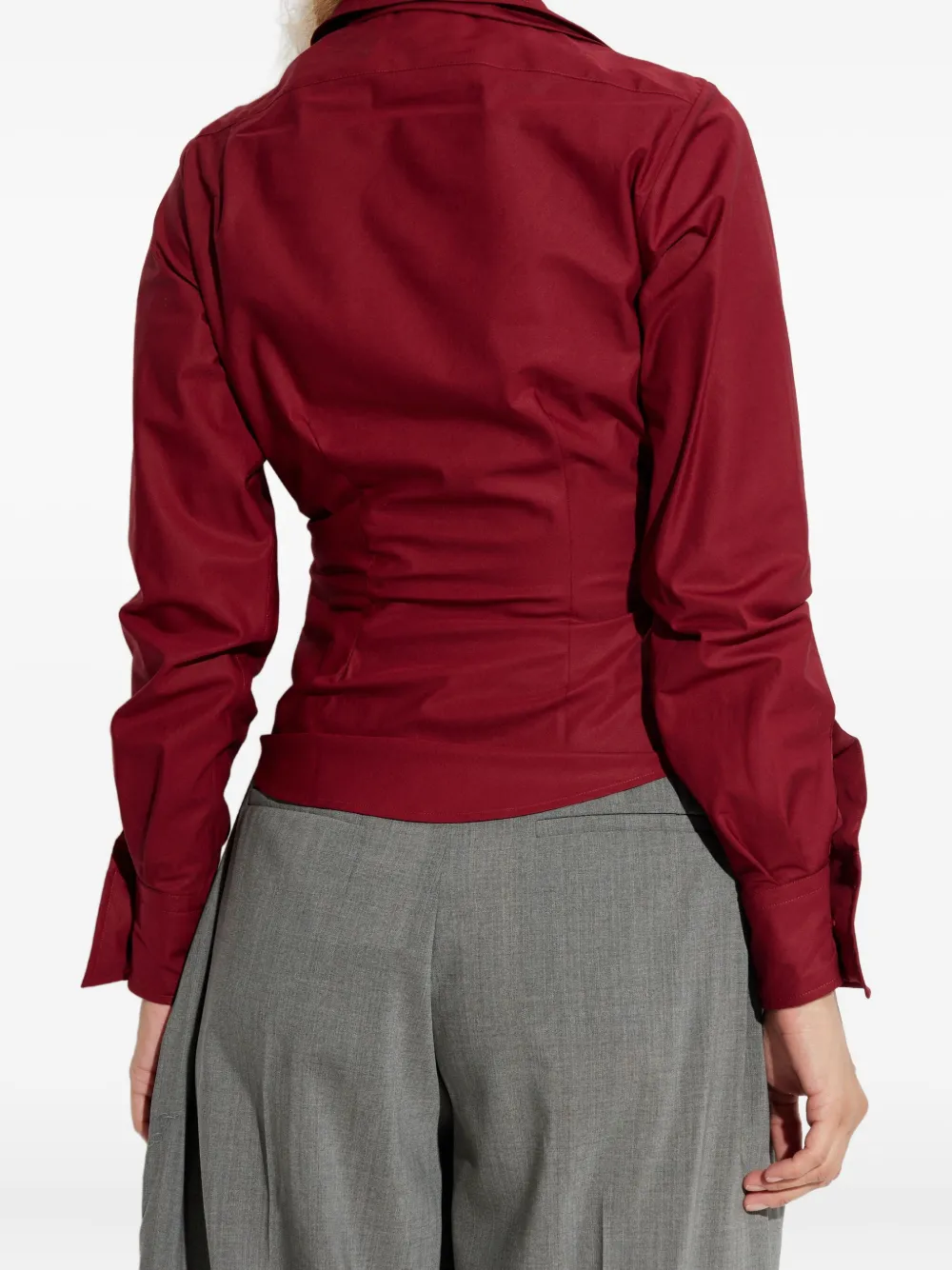 Vivienne Westwood Gesmockte blouse met knopen Rood