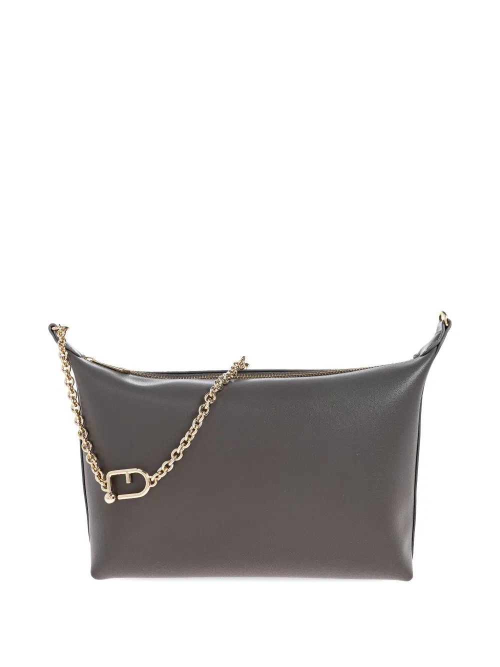 Furla Chain Logo Tote Bag In Gray