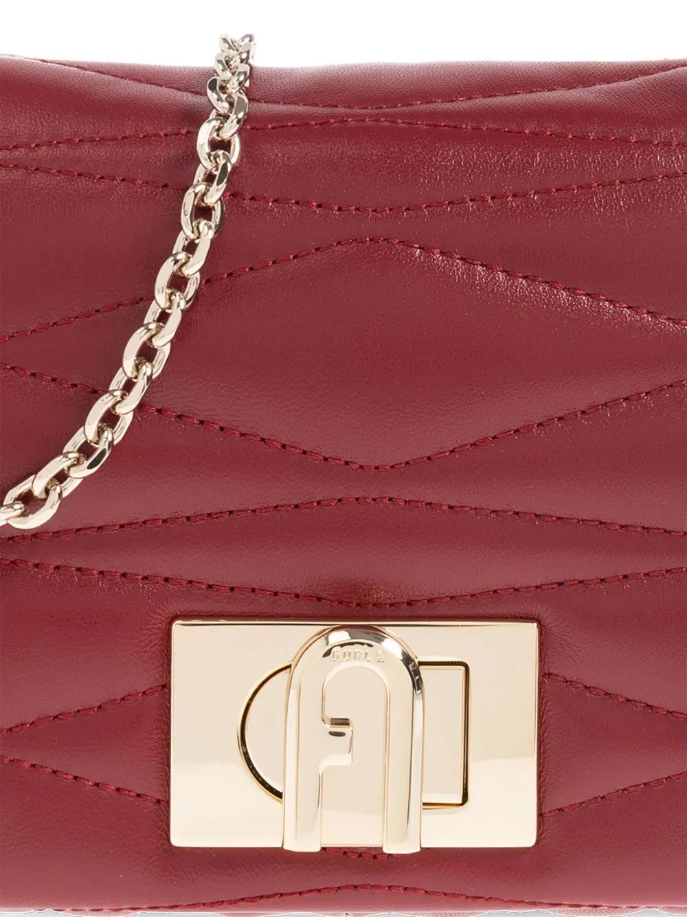 Furla Gevoerde mini schoudertas Rood