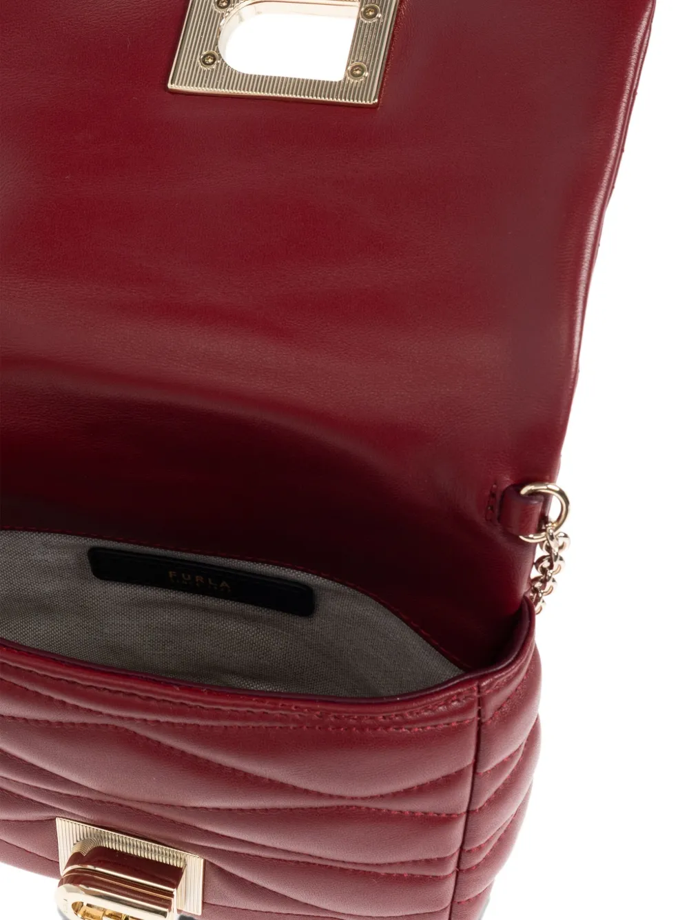 Furla Gevoerde mini schoudertas Rood