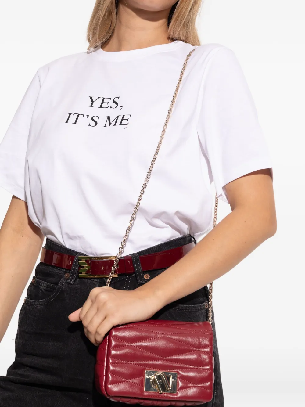 Furla quilted chain mini bag - Rosso