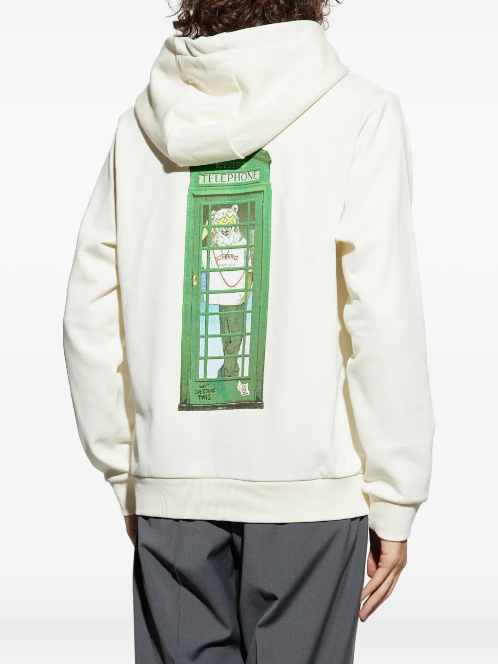 Iceberg Graphic-print Drawstring Hoodie In White