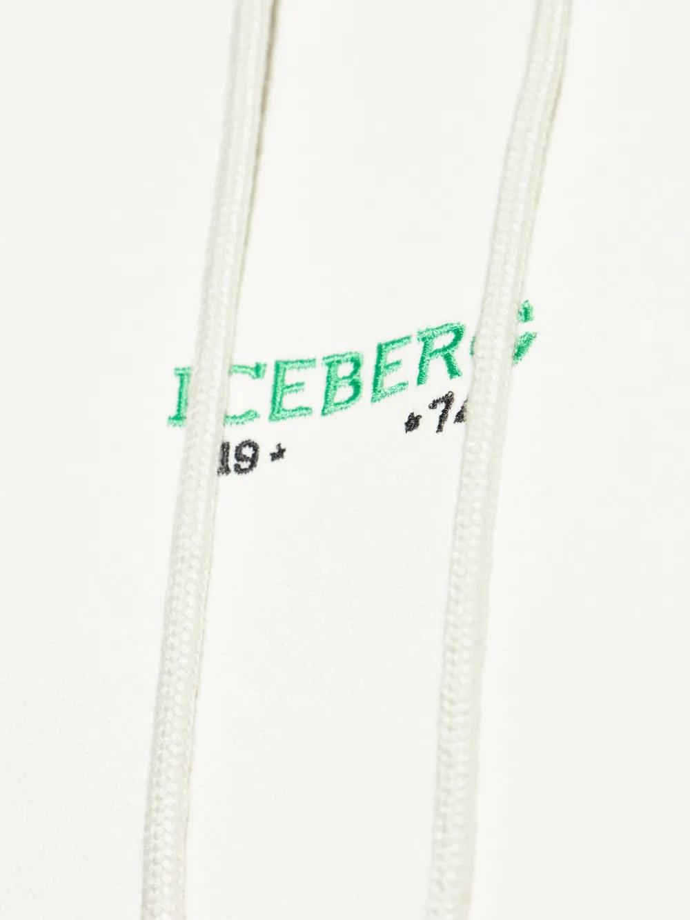 Iceberg Graphic-print Drawstring Hoodie In White