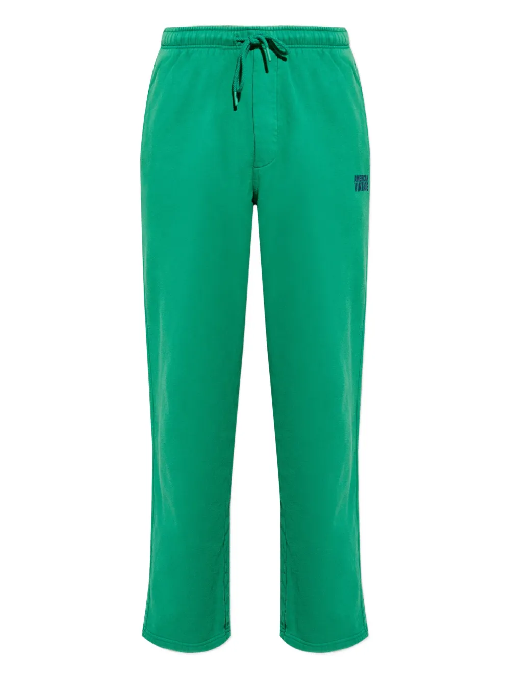American Vintage Plizzy logo-print track pants | Green | Image 1