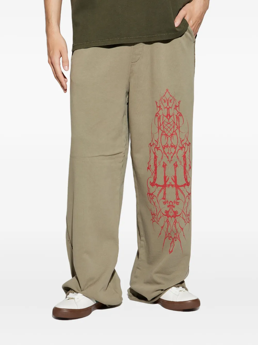 44 LABEL GROUP Broek met grafische print Beige