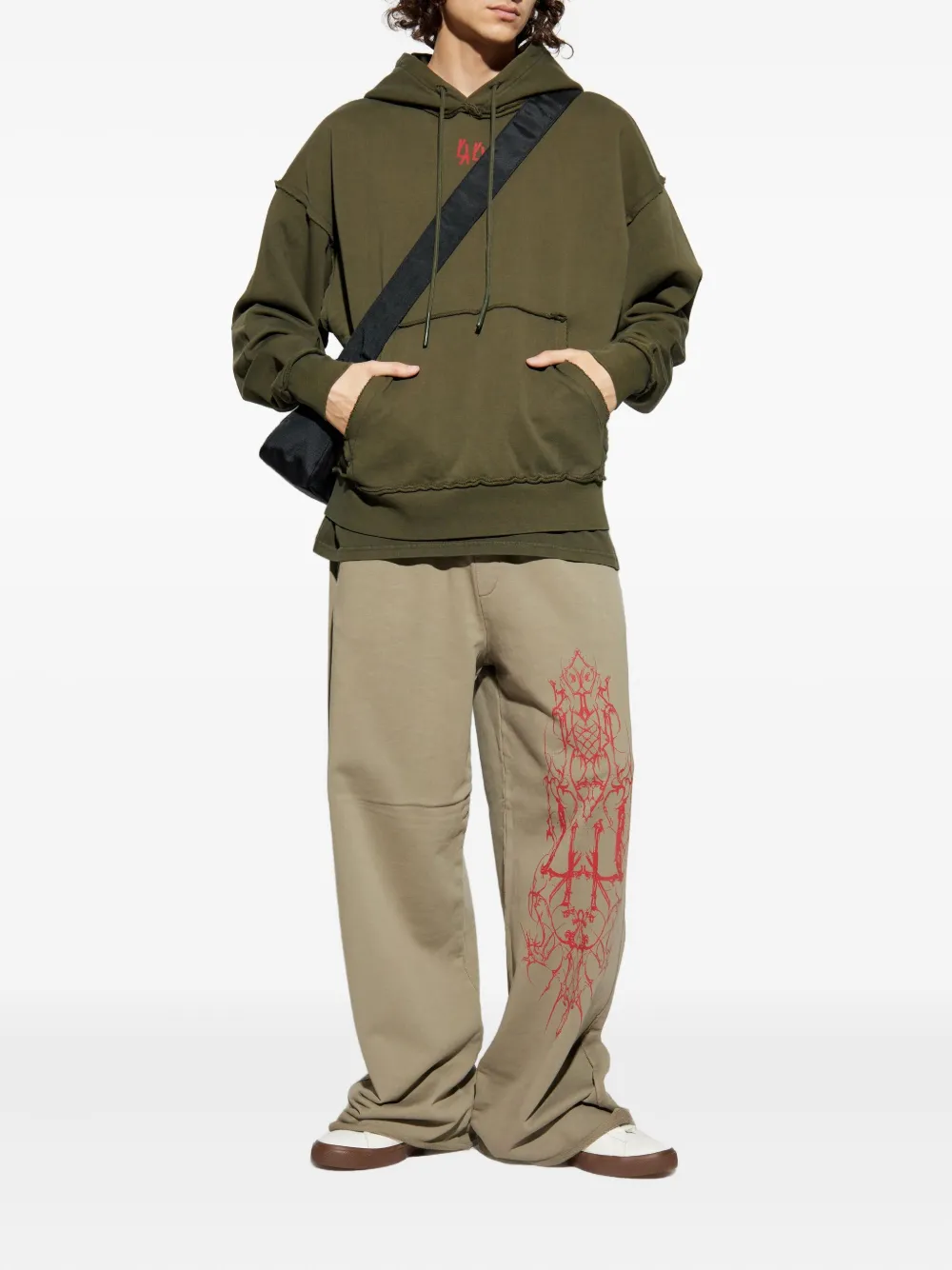44 LABEL GROUP graphic-print trousers | Wide Leg Pants | Image 2