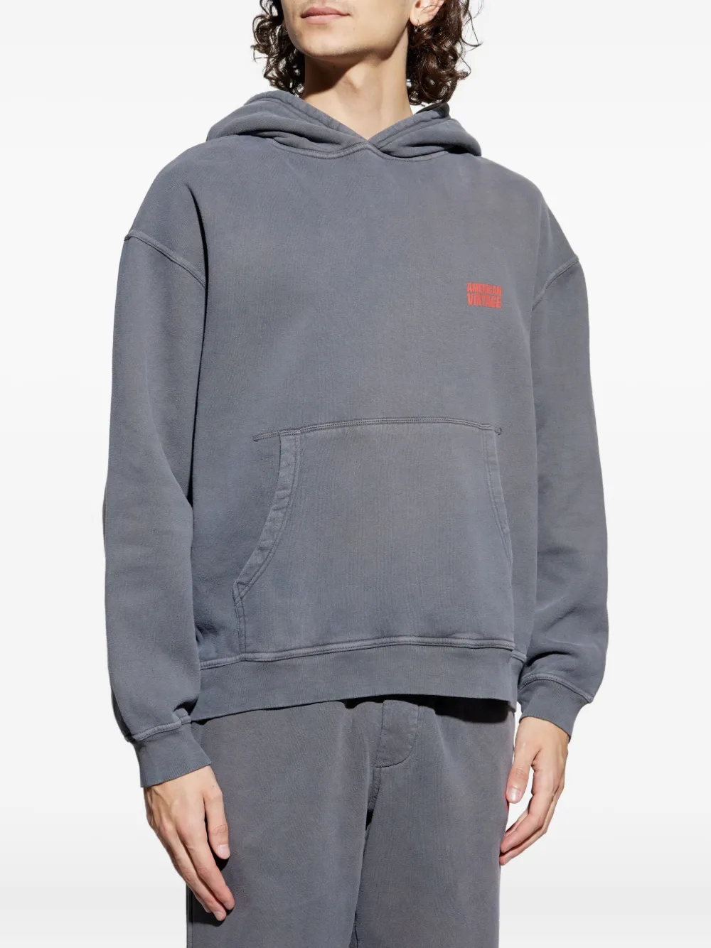 American Vintage Plizzy hoodie Grijs