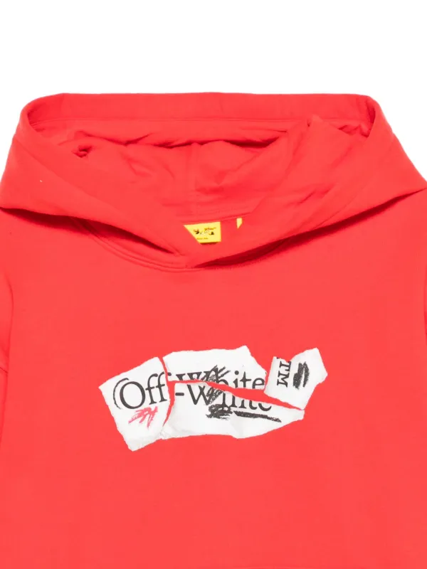 Off-White Kids logo-print Hoodie | Red | FARFETCH Off-White Kids logo-print Hoodie | Red | FARFETCH