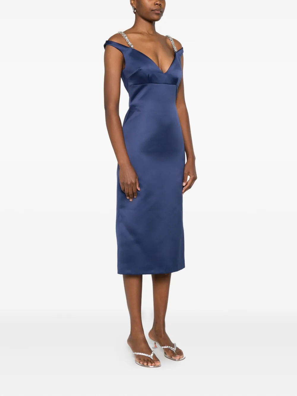David Koma Kleid Mit Zierriemen In Blue