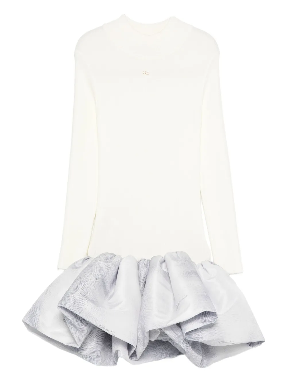 Elisabetta Franchi Kids ruffled-hem mini dress | White | Image 1