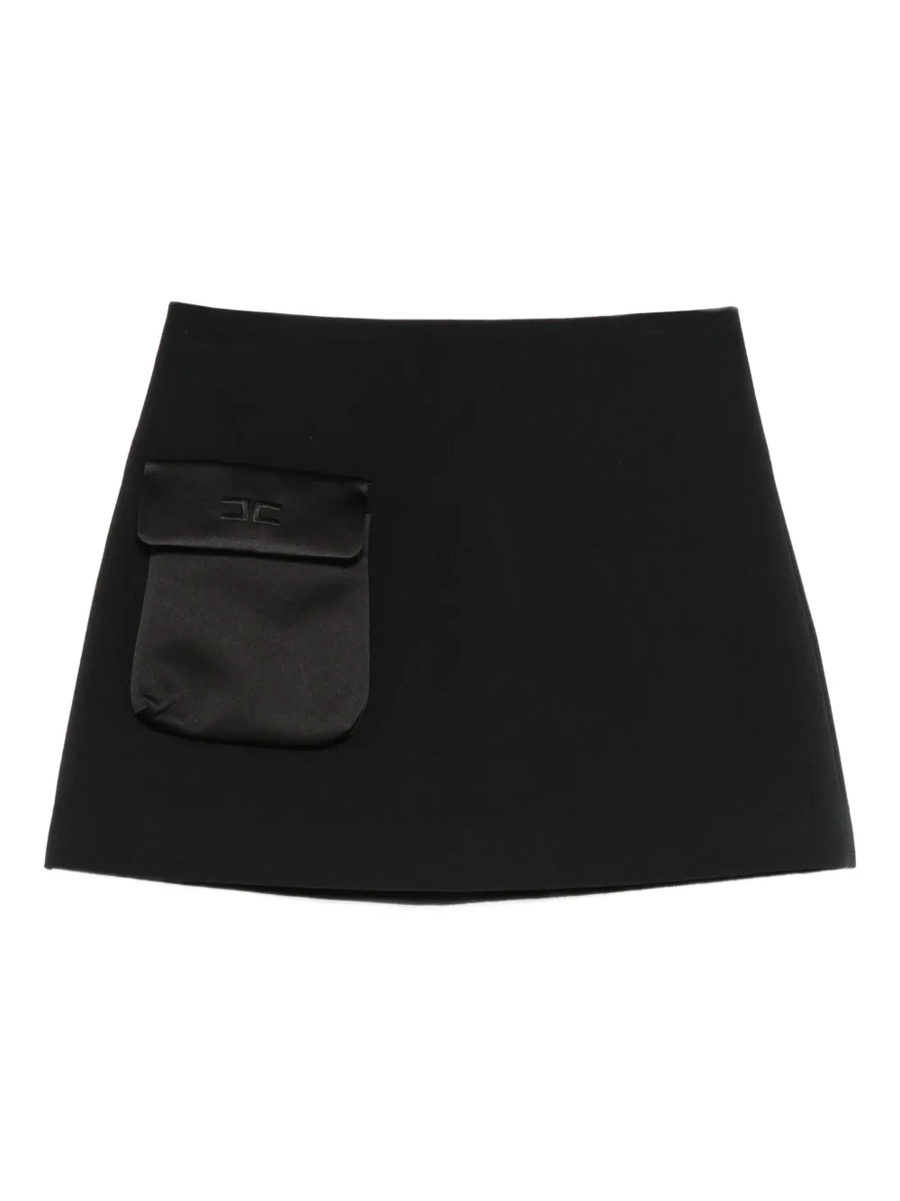Elisabetta Franchi Satin-pocket Mini Skirt In Black