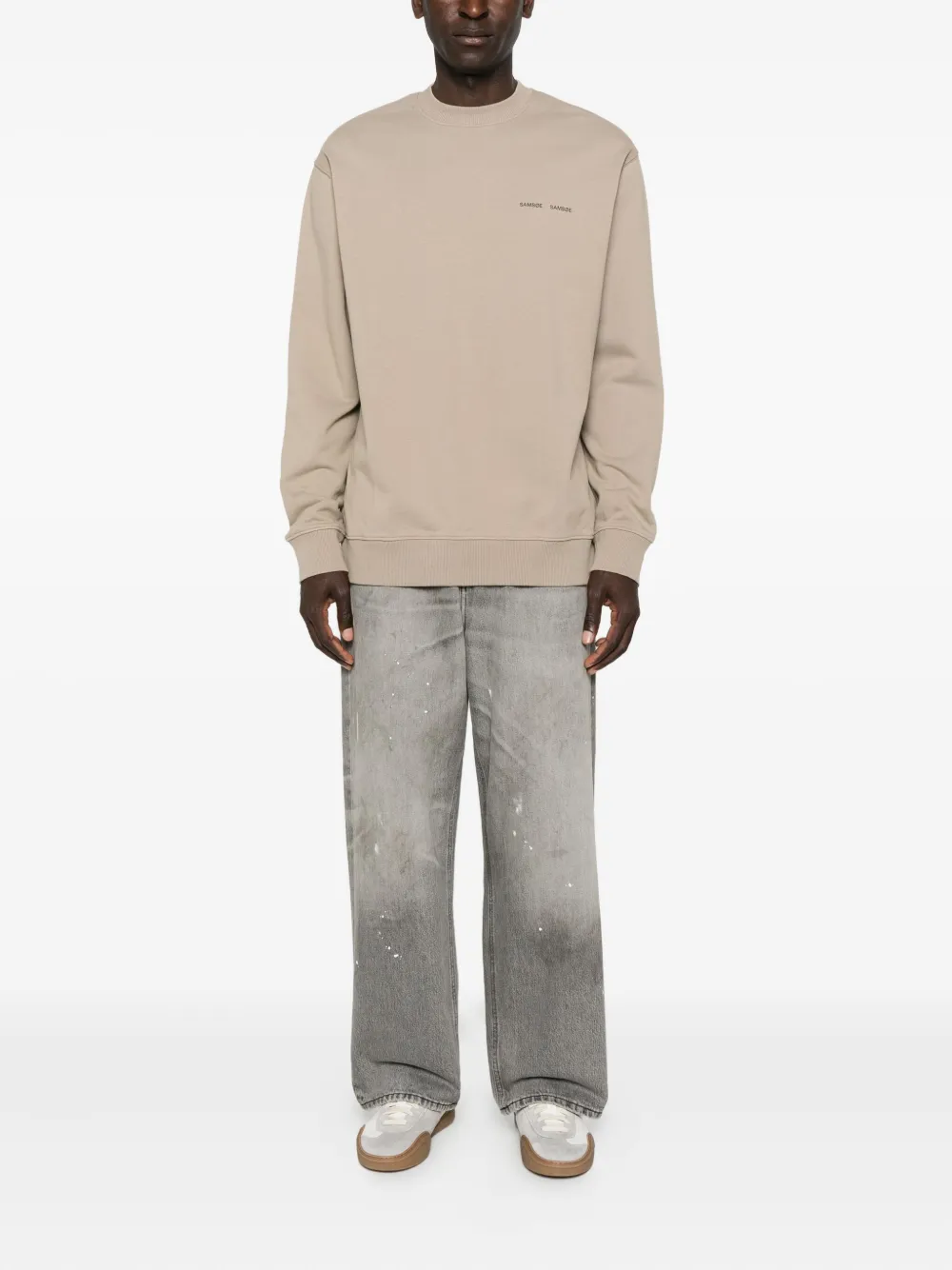 Haikure Jeans met verfspatten - Grijs