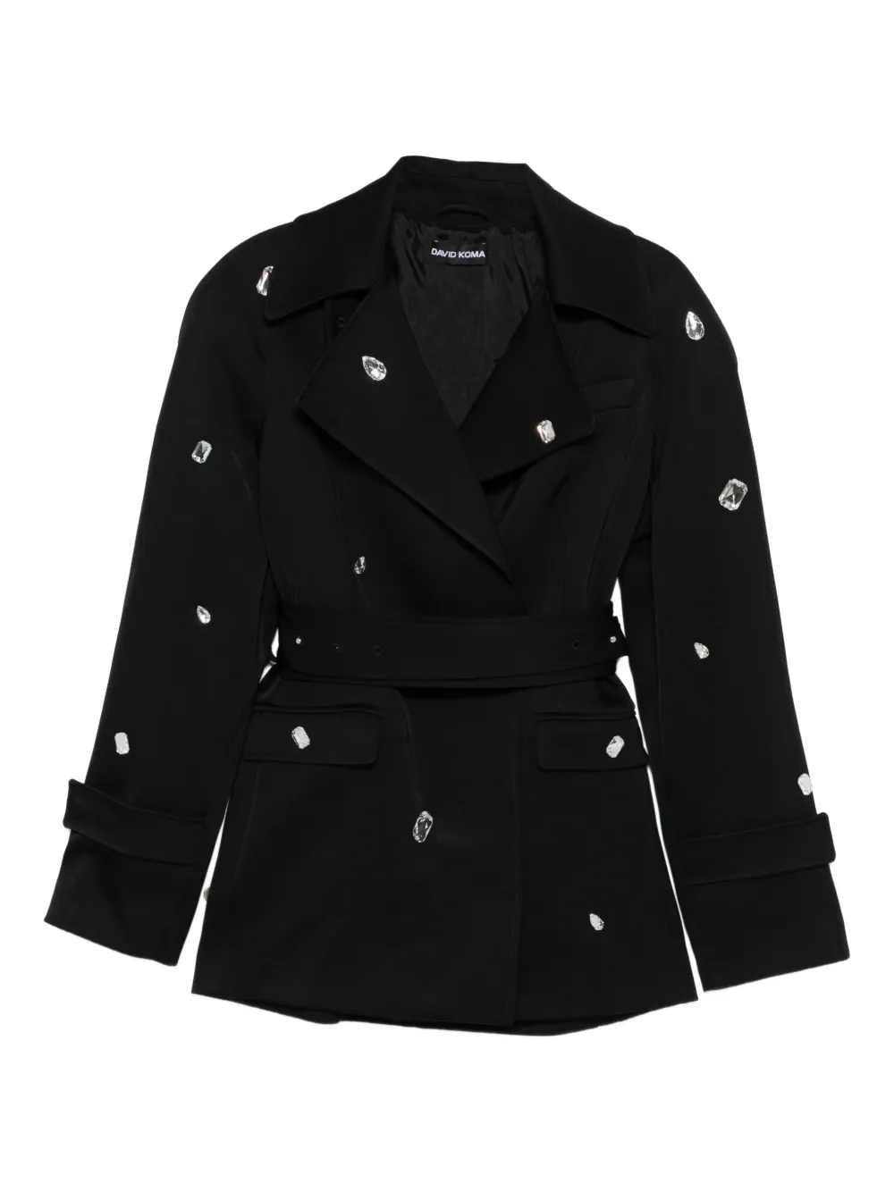 David Koma embellished belted jacket | Black | Image 1