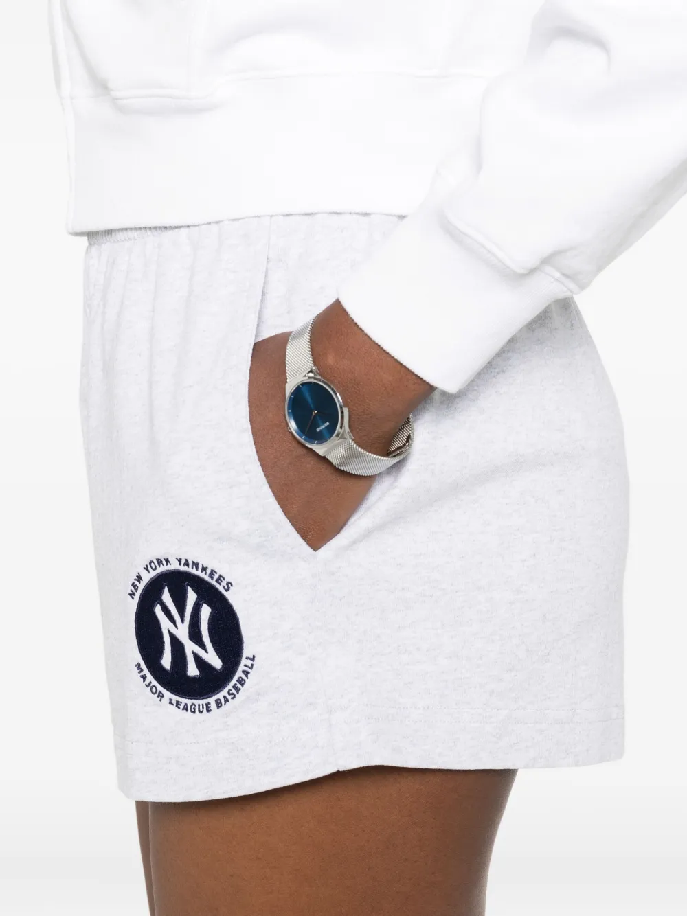 Sporty & Rich Shorts met geborduurd logo Grijs