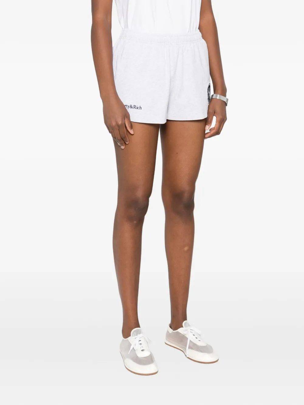 Sporty & Rich Shorts met geborduurd logo Grijs