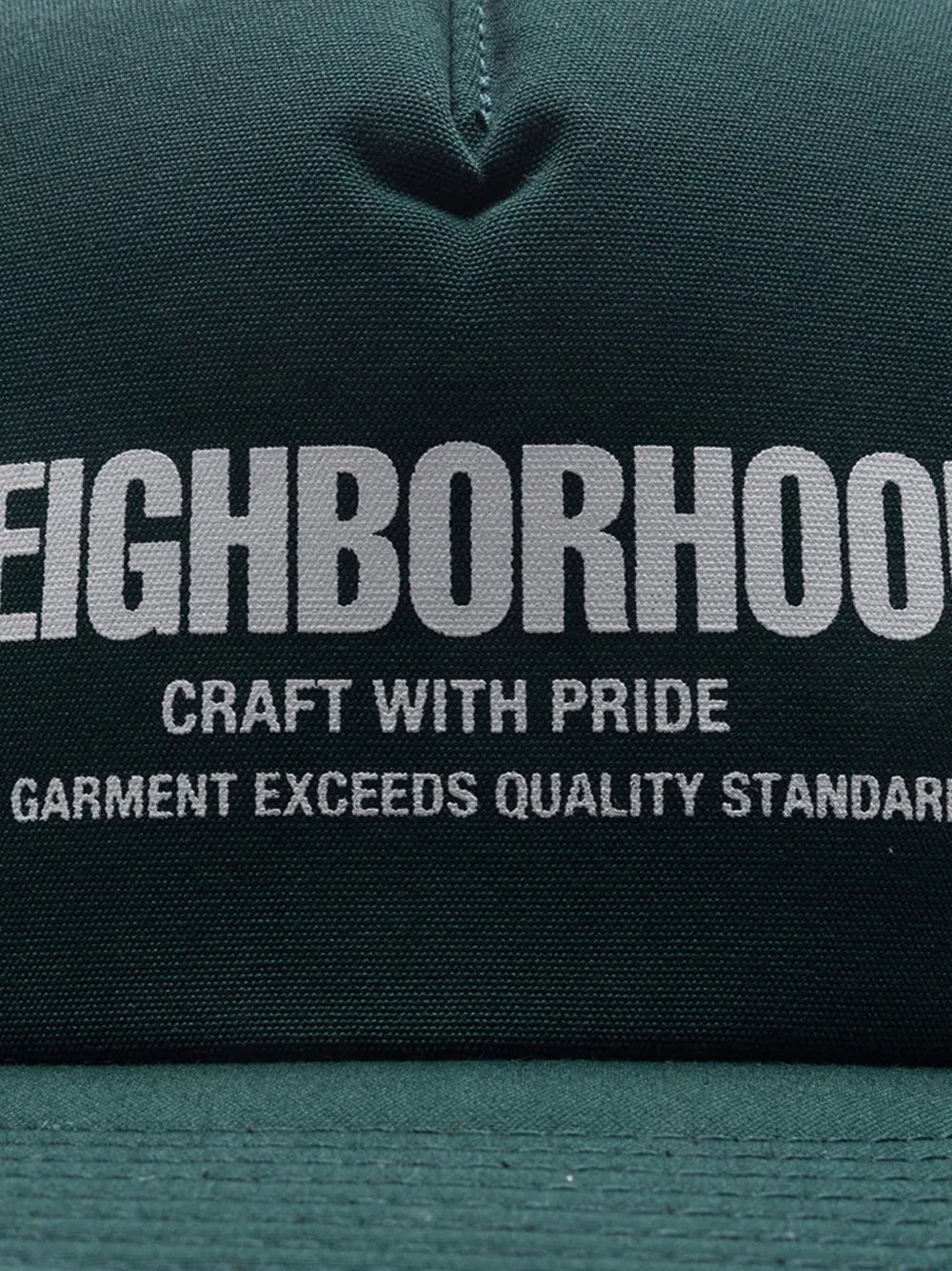 Neighborhood Logo-print Trucker Cap In Green