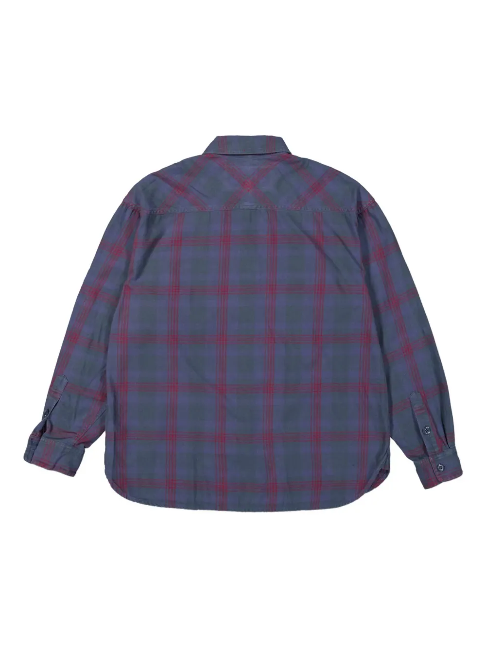 Neighborhood Savage tartan-check shirt - Blauw