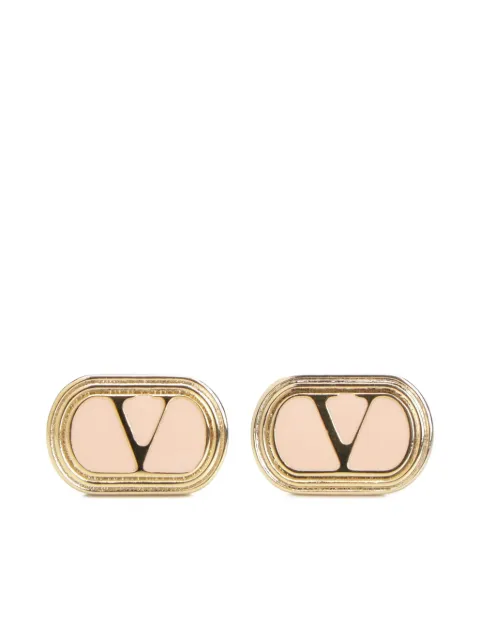 Valentino Garavani oval-frame logo earrings