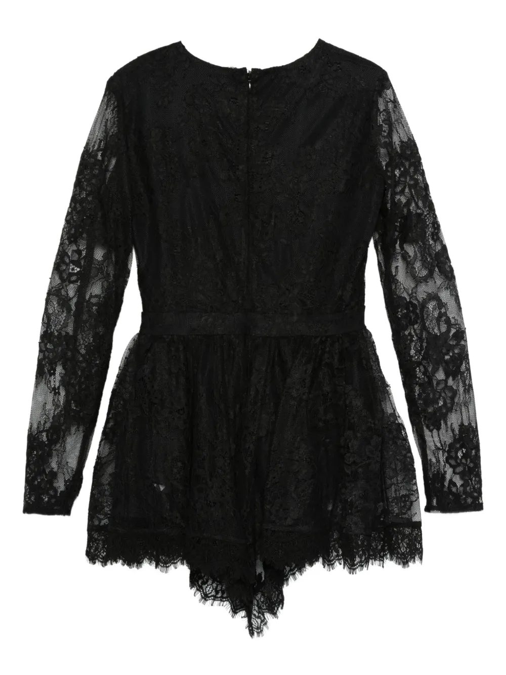 Pinko Kids Jurk met lange mouwen en bloemenkant Zwart