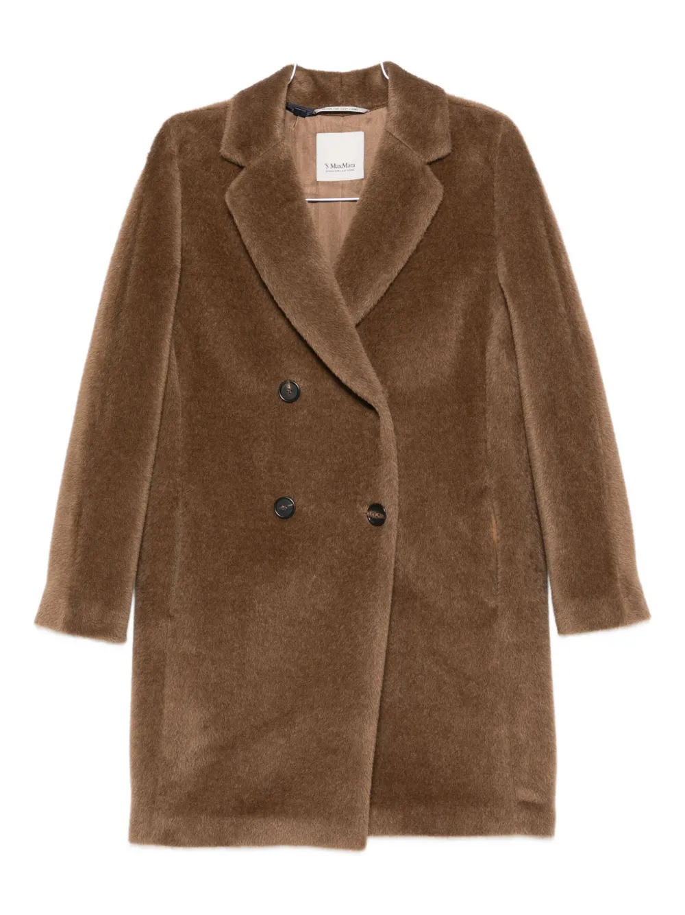 'S Max Mara double-breasted alpaca-wool-blend coat | Brown | Image 1