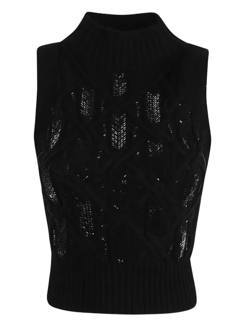 Ermanno Scervino beaded sleeveless sweater