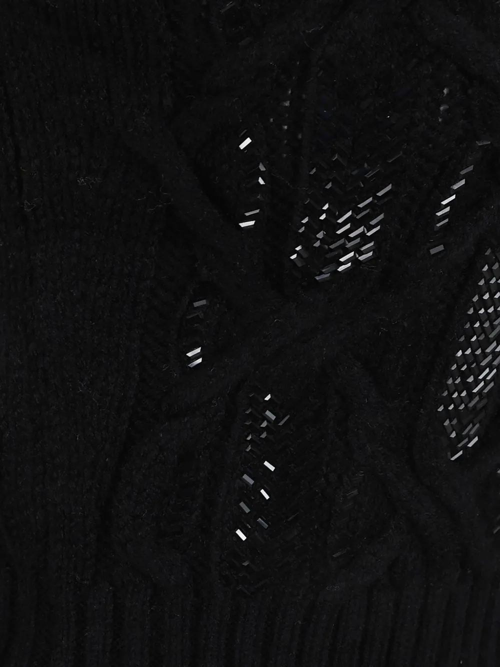 Ermanno Scervino Beaded Sleeveless Sweater In Black