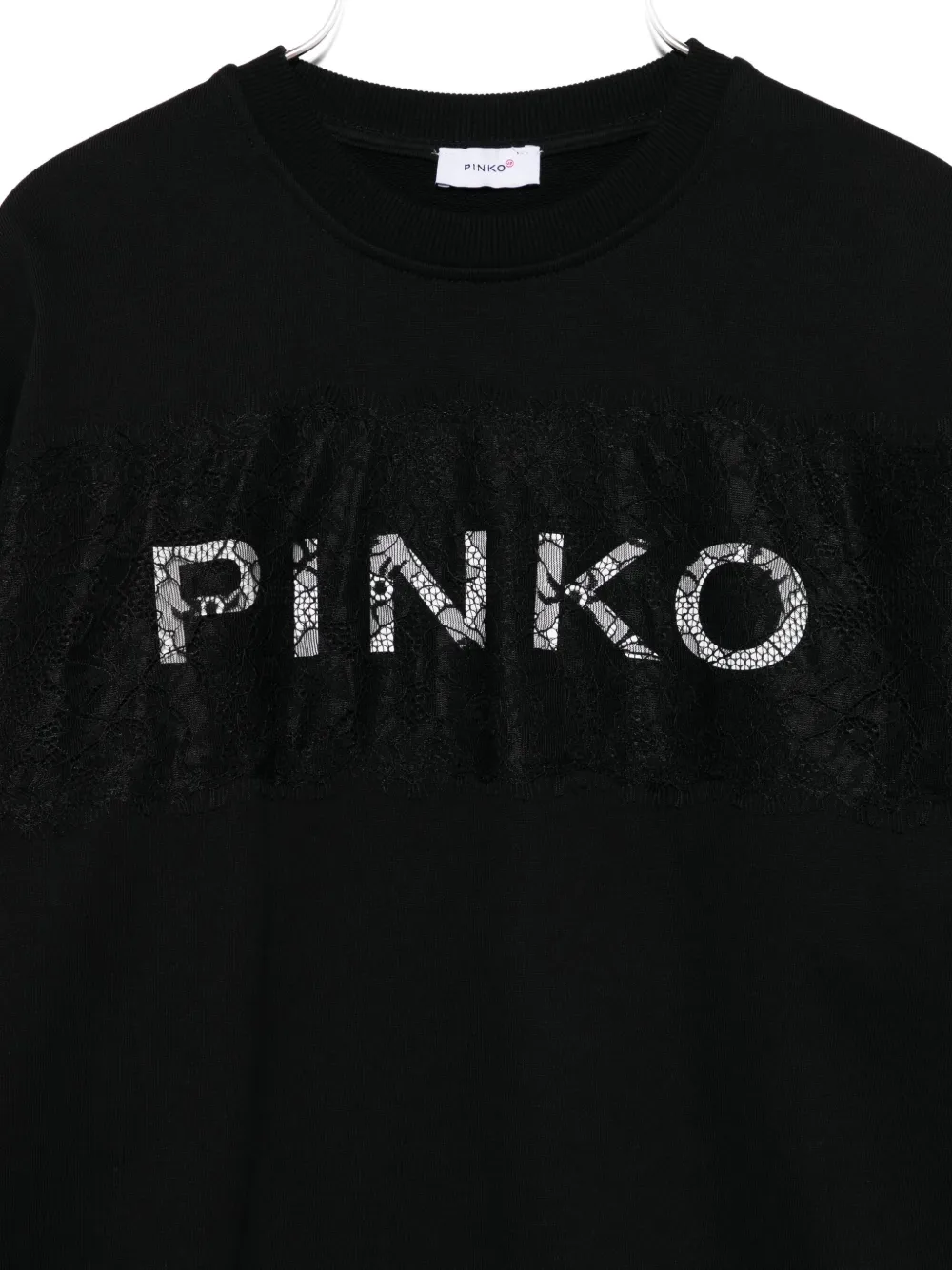 Pinko Lace-panel Sweatshirt In Black