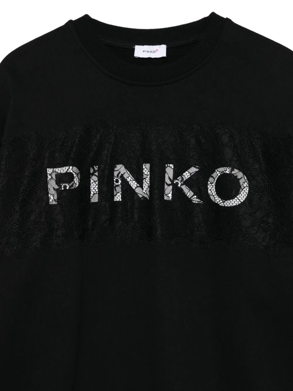 Pinko Kids Sweater met kanten vlak Zwart