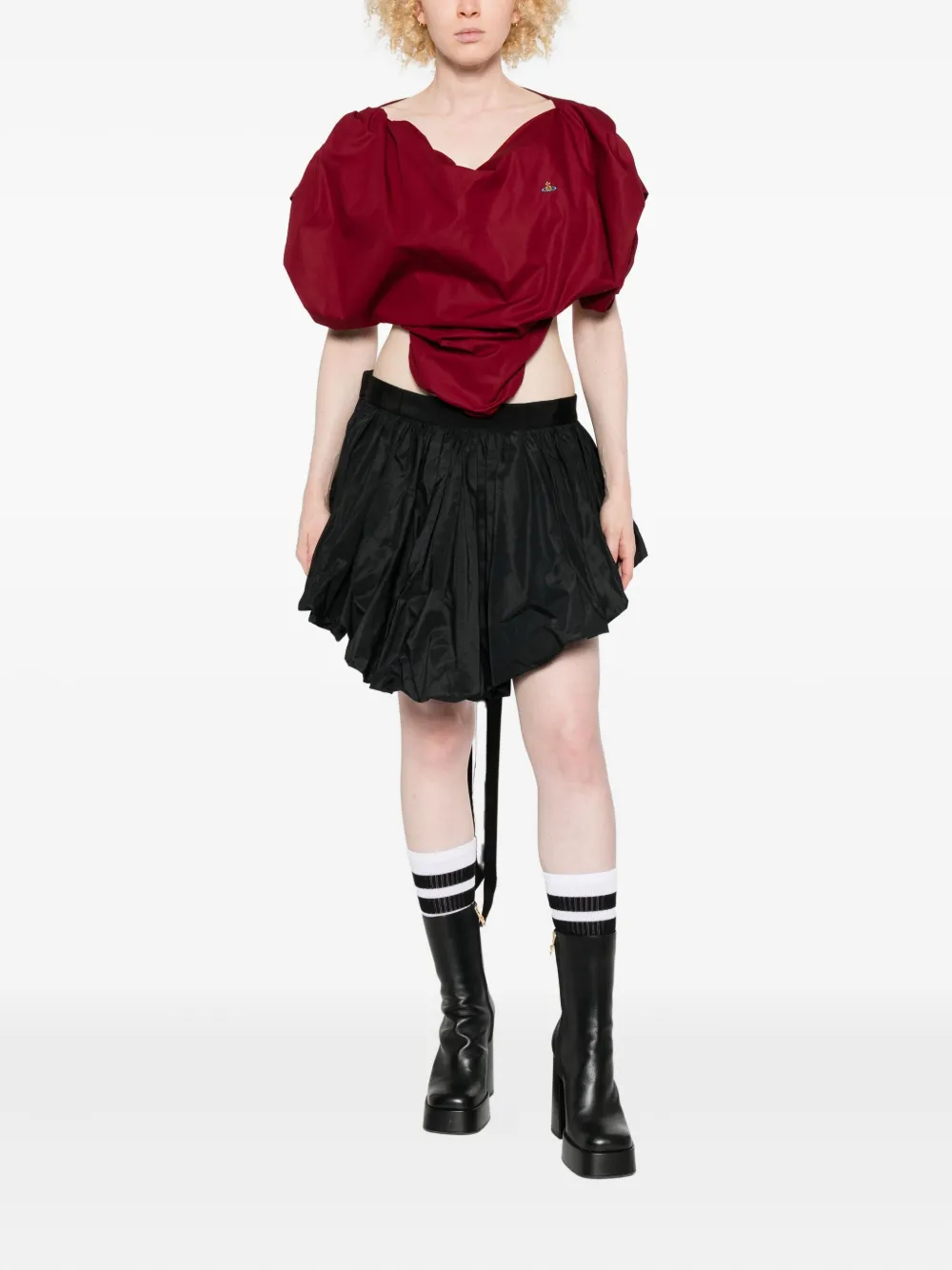 Vivienne Westwood orb-embellished heart top - Rood