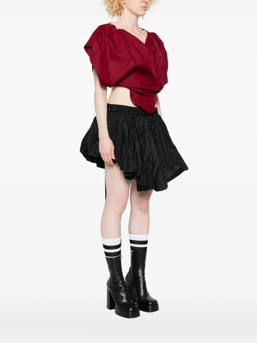 Vivienne Westwood Orb-embellished Heart Top In Burgundy