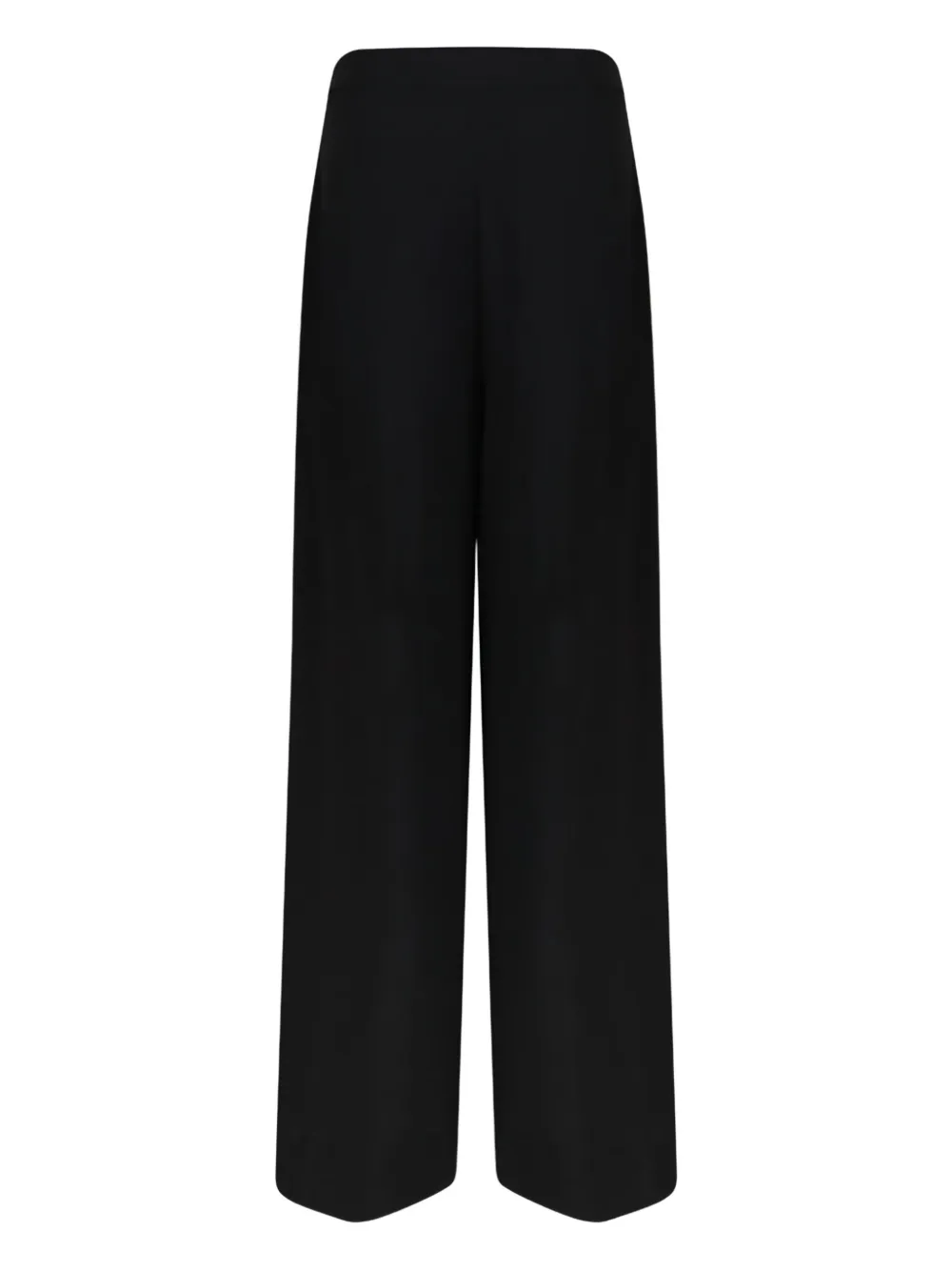 NISSA pleated-front wide-leg trousers - Zwart