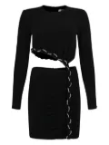 NISSA cut-out ruched mini dress - Black