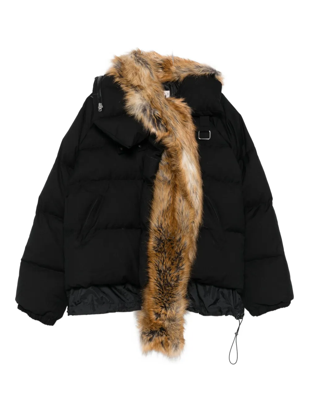 Ottolinger Trim-detail Long-sleeve Puffer Jacket In Black
