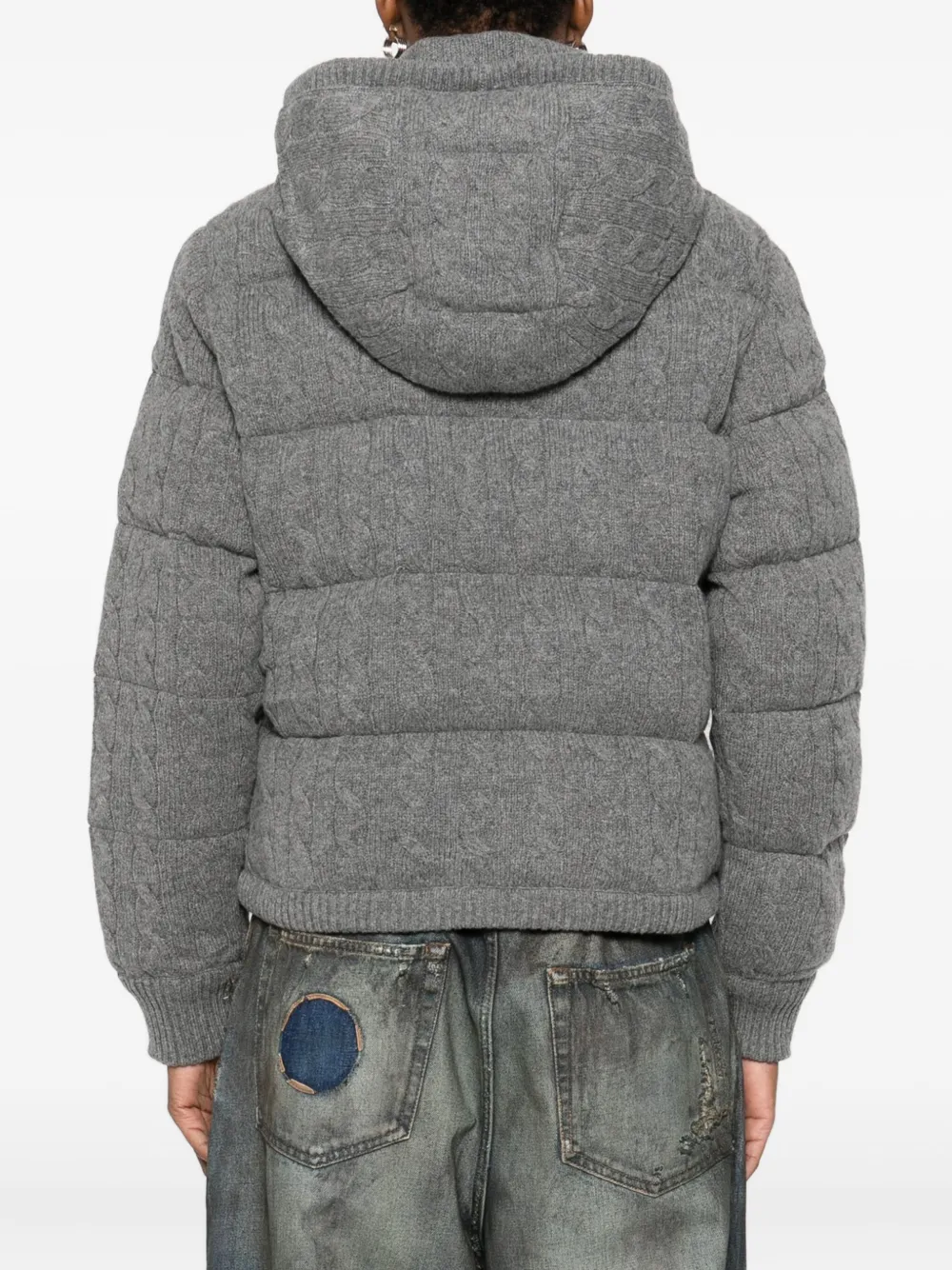 Polo Ralph Lauren Quilted Hooded Jacket In Gray
