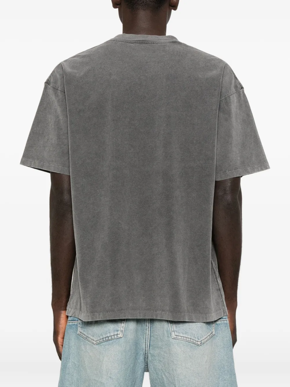 Represent T-shirt met geborduurd detail Grijs