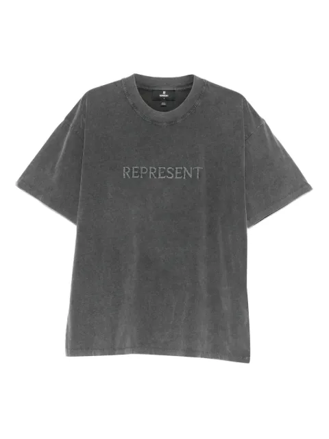 Represent embroidered-detail cotton T-shirt