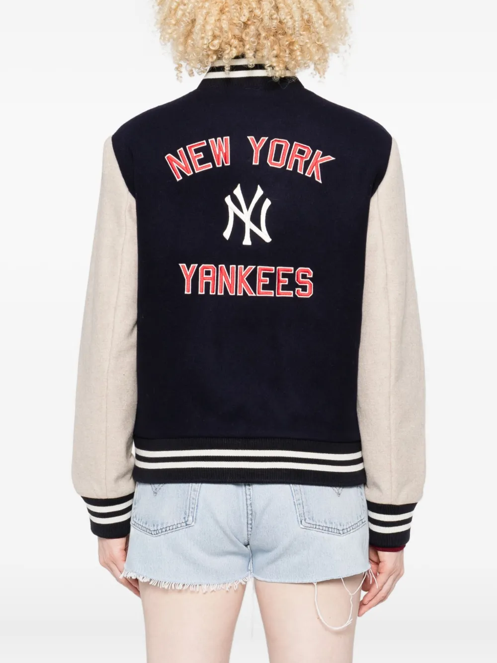 Sporty And Rich Embroidered-logo Bomber Jacket In Multi