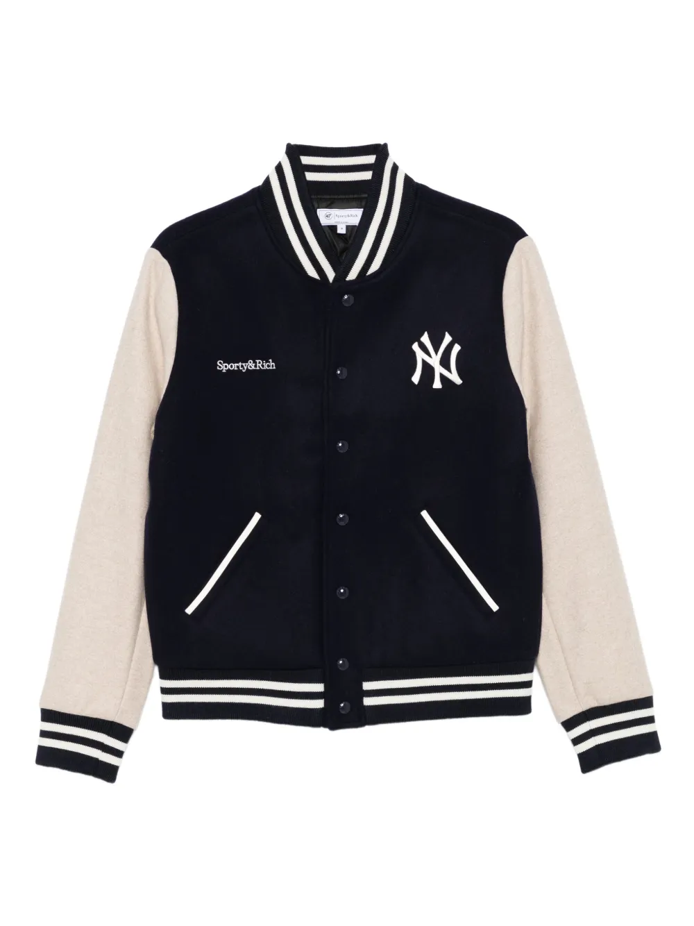 Sporty & Rich embroidered-logo bomber jacket | Blue | Image 1